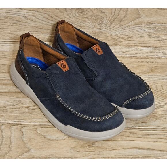 Clarks Driftway Step 26163856 Mens Size 9.5 Blue Loafers Slip Ons Casual Shoes main image 8